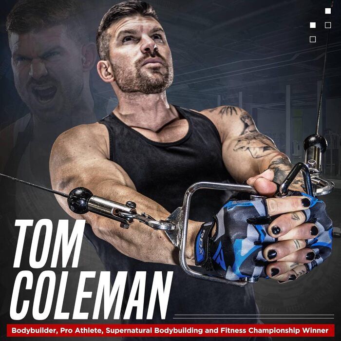 Фіннес-рукавички RDX для жінок та чоловіків: вага підйому, тренування, фітнес, бодібілдинг, силові тренування, сірий колір, розмір L