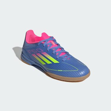 Дитячі футбольні бутси adidas F50 League Indoor (32 EU, Blue Fusion/Lucid Lemon/Lucid Pink)