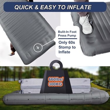Isomatte Camping Selbstaufblasend: Ultralight Schlafmatte 14cm для кемпінгу та подорожей