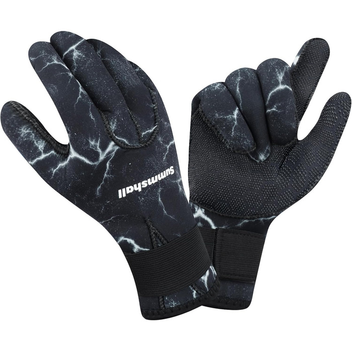 Неопренові рукавички Summshall 3 мм для дайвінгу, серфінгу, каякінгу, снорклінгу, вітрильного спорту та риболовлі - сірі для чоловіків та жінок