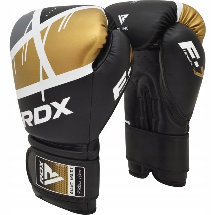 Боксерські рукавички RDX BGR-F7-BLACK-GOLD-10, 10 унцій
