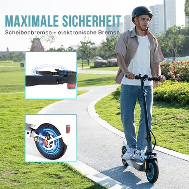 Електросамокат RCB EV85F/EV10K PRO з ABE, 8,5-10 дюймів, 400W, до 40 км, складаний, подвійна гальмівна система, подвійний амортизатор, керування через додаток