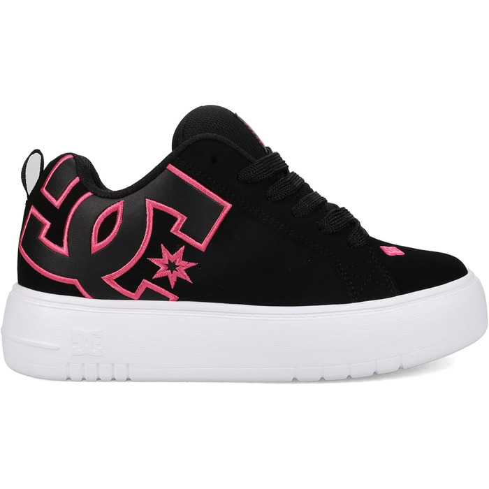 Жіночі кросівки DC Shoes Court Graffik Plateau, 41 EU, чорний, рожевий, білий