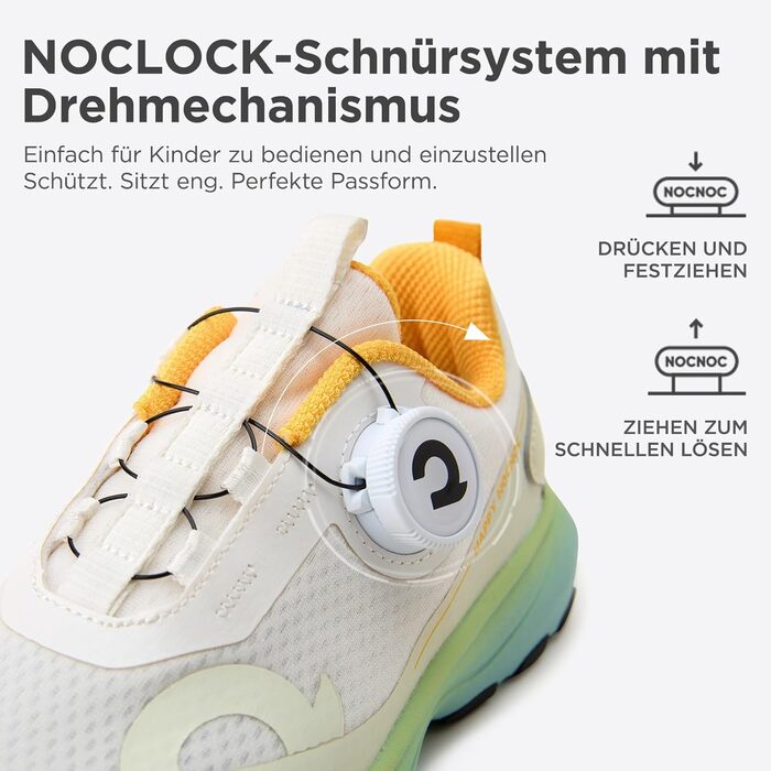 Дитячі кросівки Happy Nochnoc All-MAX – легкі, дихаючі спортивні кросівки з високою амортизацією для тенісу, відпочинку та тренувань. Sakura Rosa, Eisweiß (36 EU)