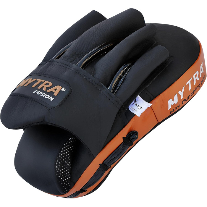 Mytra Fusion лапи для боксу вигнуті, натуральна шкіра, міні, для MMA, муай-тай, карате, кікбоксингу, тренувальні