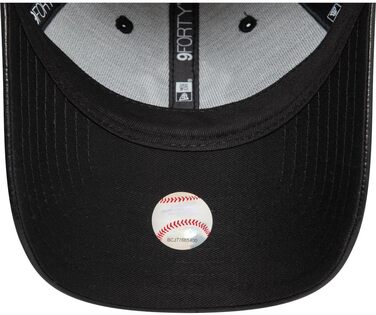 Кепка New Era 9FORTY з кож. шкіри PU для жінок New York Yankees чорна