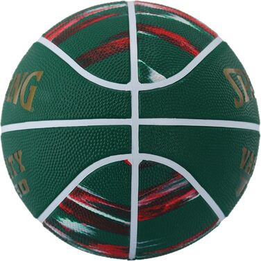 Баскетбольний м'яч Spalding TF-150 Varsity: Міцний гумовий матеріал, офіційний розмір, для всіх поверхонь, з рельєфним покриттям для кращого контролю (зелений, мармуровий)