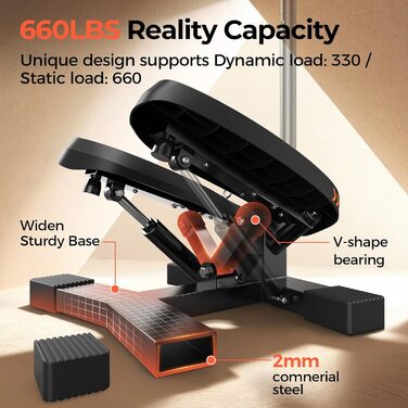 Сходи для тренувань Sportsroyals – степпер з тросами для тренування ніг, рук та сідниць, для дому та офісу