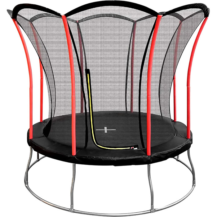 Батут Ultrasport Uni-Jump 305 см з захисною сіткою для дітей, сертифікований TÜV Rheinland, комплект: мат, оцинковані пружини, м'які стійки, Lotus