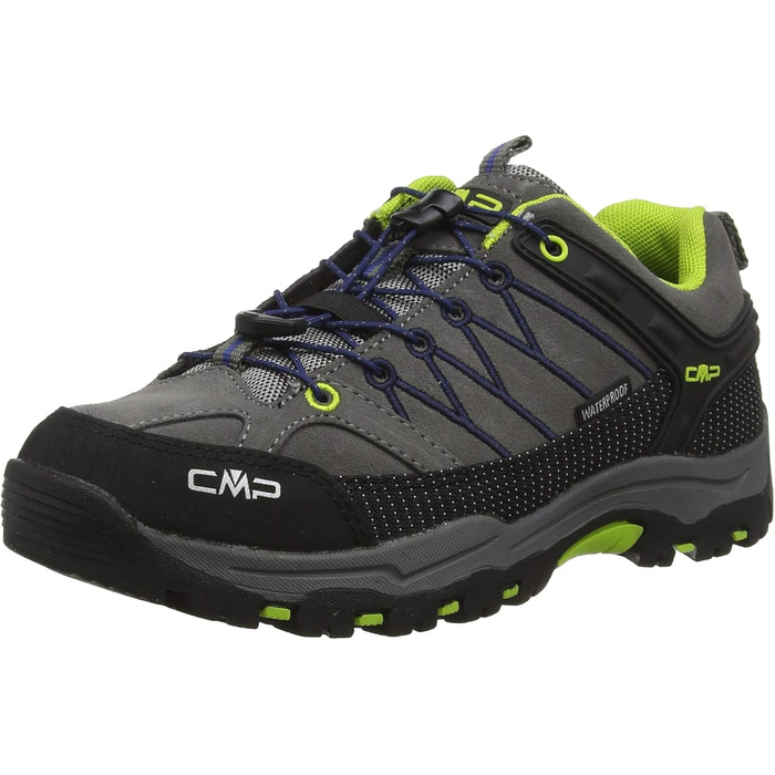 Дитячі черевики CMP Rigel Low Wp для трекінгу, чорний, сірий, темно-синій, 35ud, 37 EU