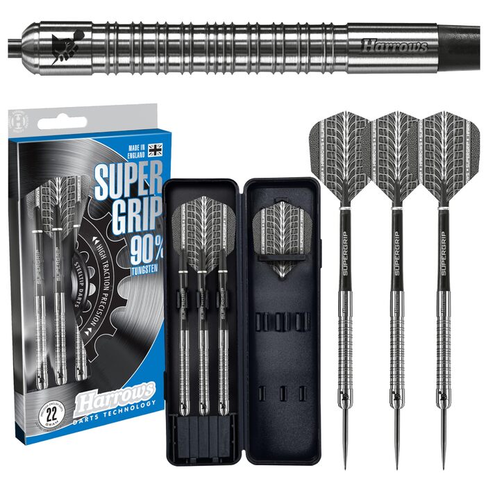 Дарти Harrows Super Grip 26g вольфрам, срібні - професійні дротики для гри