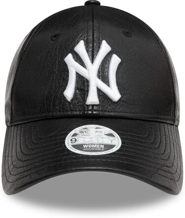 Кепка New Era 9FORTY з кож. шкіри PU для жінок New York Yankees чорна