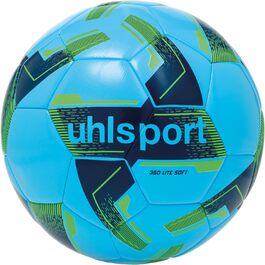 Дитячий футбольний м’яч Uhlsport Lite Soft 350, розмір 5, легкий, для тренувань, 10-12 років, синьо-зелений