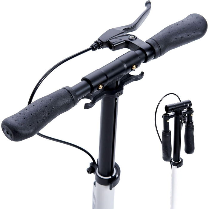 Самокат Blackwheels Orio Cityroller 200мм, складаний, білий - алюмінієвий, з регулюванням висоти, ABEC 7, для підлітків та дорослих