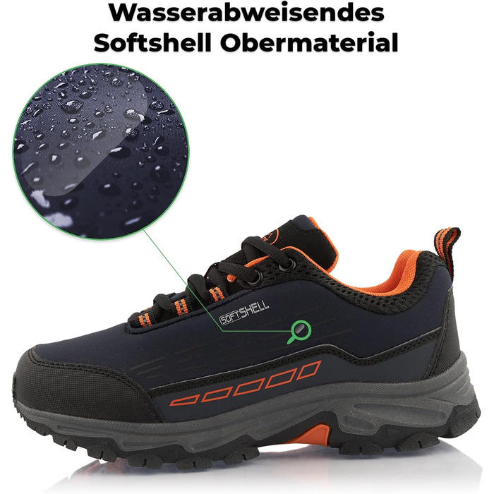 Черевики для хайкінгу жіночі та чоловічі, водонепроникні трекінгові черевики, чорний, зелений (36 EU, темно-синій, помаранчевий)