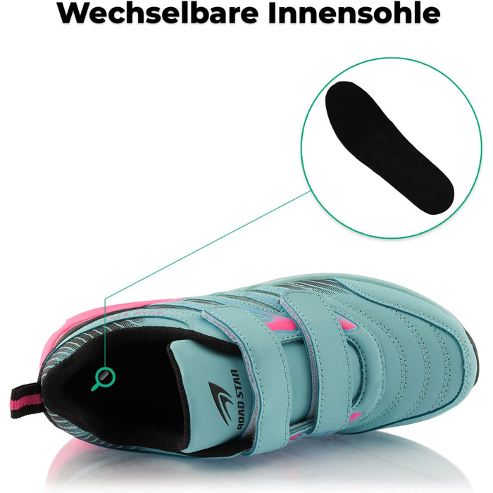 Кросівки для бігу жіночі/чоловічі з амортизацією, спортивні, легкі (39 EU, блакитний, чорний, фуксія)