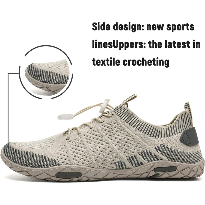 Шкарпетки для плавання IceUnicorn: аквашузи для жінок та чоловіків, швидко сохнуть, літні, розмір 38 EU, бежеві