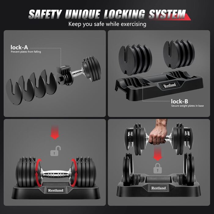 Регульовані гантелі 2 шт., набір ваг 11,3 кг, швидке налаштування ваги для тренувань, пара гантелей для чоловіків та жінок для домашнього фітнесу, обладнання для тренувань (11,3 кг пара)