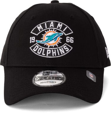 Кепка New Era 9FORTY MLB NFL Limited Edition Miami Dolphins, чорна, універсальний розмір