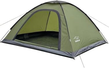 Намет для кемпінгу SAFACUS на 3-4 особи: легкий, стабільний, водонепроникний, з вентиляцією та захистом від комарів (зелений)
