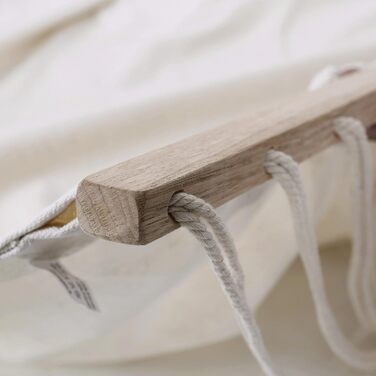 Гаммак SONGMICS для відпочинку на відкритому повітрі з 2 дерев'яними стійками та 2 подушками, до 300 кг, 210 x 150 см, бежевий