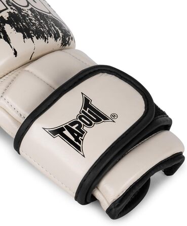 Боксерські рукавички Tapout для MMA, шкіряні, пара, бежево-чорні, розмір S/M