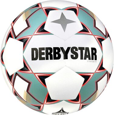 Футбольний м'яч Derbystar Stratos TT v23, біло-синьо-оранжевий, розмір 5