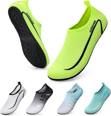 Водні черевики для плавання та відпочинку WateLves: дихаючі, швидковисихаючі, унісекс, 34-47 EU, світло-зелені