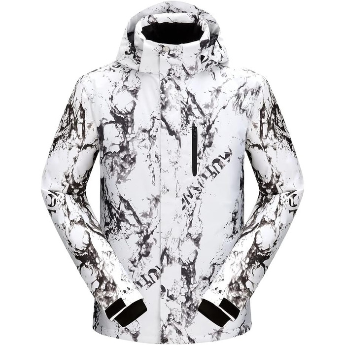 Комплект гірськолижний чоловічий: куртка та штани, зимовий, водонепроникний, вітронепроникний, з капюшоном, камуфляж, XL