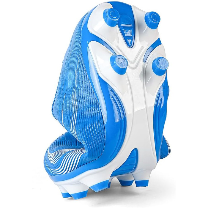 Футбольні бутси для чоловіків та хлопчиків, шипована підошва, мікрофібра, для штучного газону, білі та червоні, розмір 35 EU, блакитні