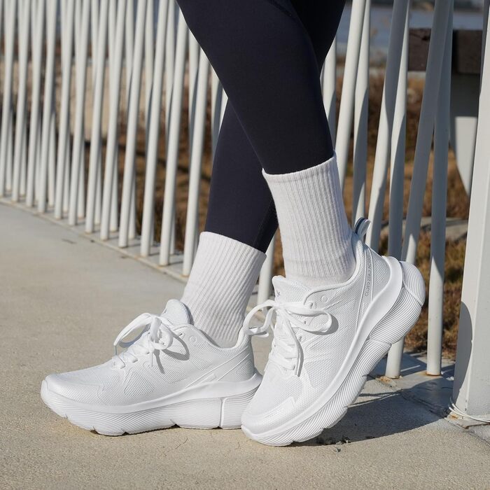 Жіночі кросівки Hawkwell Cloud Zero для ходьби та тенісу, з амортизацією, дихаючі, для спорту, фітнесу, тренувань, бігу, з неслизькою підошвою, для медичного використання (42 EU, білий)