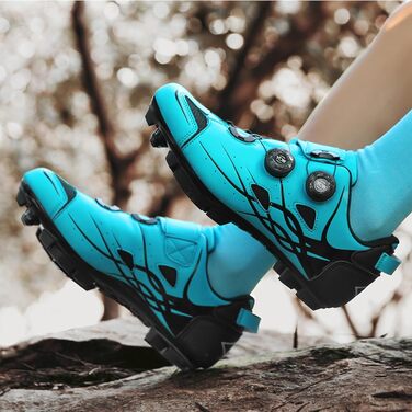 Велосипедні шкарпетки для чоловіків та жінок: велотуфлі для шосе та MTB, сумісні з SPD, 2 шари, з клітами. Велосипедні шкарпетки, велотуфлі (37 EU, C)