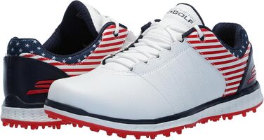 Жіночі гольф-кросівки Skechers Go Pivot Spikeless - білий, темно-синій, червоний (37 EU)