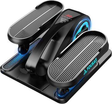 Еліптичний тренажер під стіл для дому, 2 в 1 електричний крос-тренажер з 15 швидкостями та 3 автоматичними режимами, педальний тренажер для літніх людей з пультом дистанційного керування, тихий та портативний тренажер для ніг, синій, 15 швидкостей + 3 авт