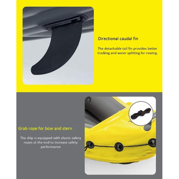 Надувний каяк N/Z для 2 осіб з комплектом: весло, насос, ПВХ. Ідеально для водного спорту, риболовлі та відпочинку на річках та морях. Макс. вантажопідйомність 400 кг, розмір 45.7 x 254 x 61 см