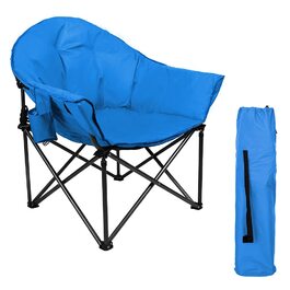 Крісло для кемпінгу High Point Sports Moon Chair XXL, розкладне, блакитне, до 150 кг