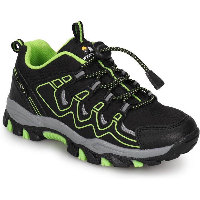 Дитячі кросівки UOVO для бігу, туризму та трекінгу, водонепроникні, розмір 27-40, чорно-зелені