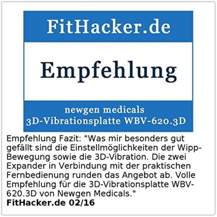 Newgen Medicals 3D вібраційна платформа WBV-620.3D з еспандером і пультом, для фітнесу, до 120 кг