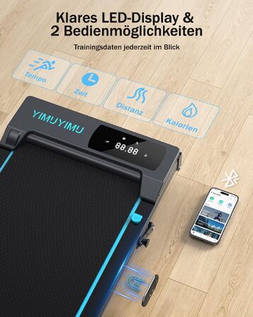 Домашня бігова доріжка Walking Pad з регульованим нахилом 0-8% та швидкістю до 10 км/год