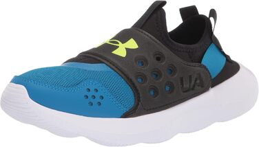 Дитячі кросівки для бігу Under Armour BPS Essential, чорно-білі (30 EU, Cruise Blau Schwarz Warngelb)