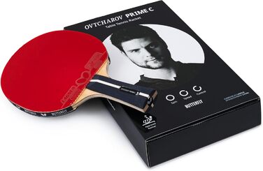 Професійна ракетка для настільного тенісу Butterfly Ovtcharov Prime C, ITTF, з липкими накладками для максимального обертання