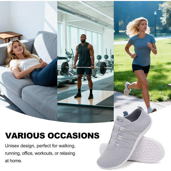 Легкі босоніжки Merdoo для чоловіків та жінок: зручні сліпони, спортивні та туристичні кросівки, дихаючі, антиковзкі, розмір 37-45 EU, сірий колір