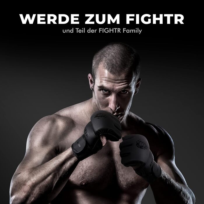 Рукавички FIGHTR Profi MMA для греплінгу, спарингу, кікбоксингу, муай-тай, боксу, тренувань на мішку, чоловічі та жіночі, з сумкою
