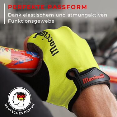 Велосипедні рукавички MACCIAVEI для чоловіків та жінок - рукавички Habfinger MTB - літні велоспортивні рукавички для гірського велосипеда, шосе та даунхілу (M, жовті)