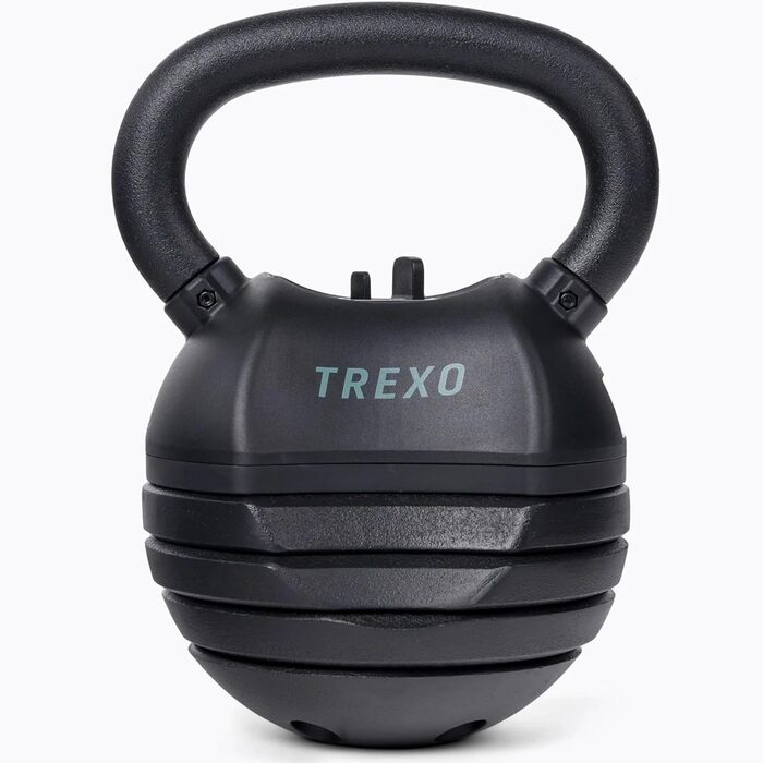 Регульована гиря TREXO з чавуну 4-14 кг, для кросфіту та фітнесу, чорна