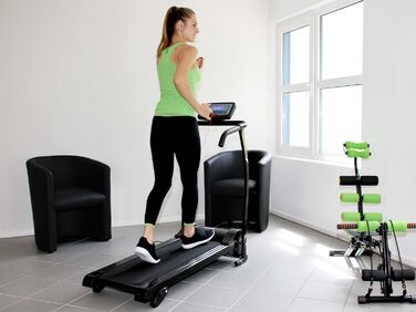 Біговий доріжка MAXOfit MF-17 для дому: складаний, тихий електромотор 1-10 км/год, 12 програм, LCD-дисплей
