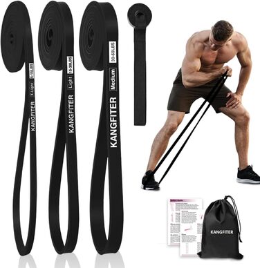 Стрічки для фітнесу та тренувань: набір еластичних стрічок з 5 рівнями опору (2-56.7 кг) для чоловіків та жінок, з кріпленням для дверей. Ідеально для фітнесу, розтяжки та фізіотерапії.