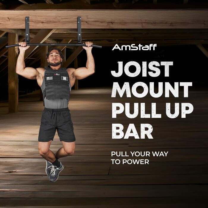 Турнік для балки AmStaff Fitness TU038, для дому, сталевий