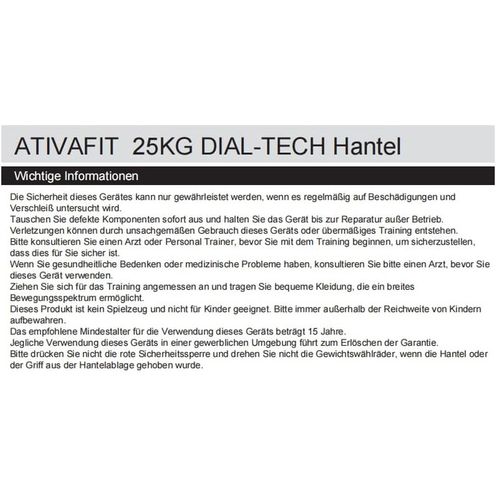 ATIVAFIT Регульована гантель 25 кг з нековзною ручкою і підставкою, компактна гантеля для жінок і чоловіків для домашнього фітнесу