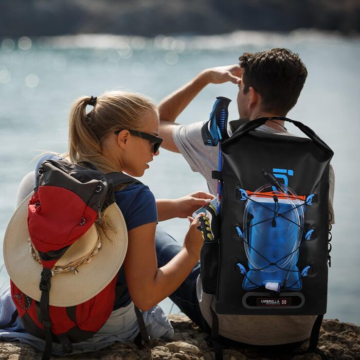 Водонепроникний рюкзак IDRYBAG для жінок та чоловіків, 40 л, для каякінгу та водних видів спорту (Блакитний)